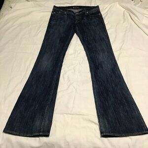 Rock & Republic Dark Blue Flare Jeans 34” inseam, size 28